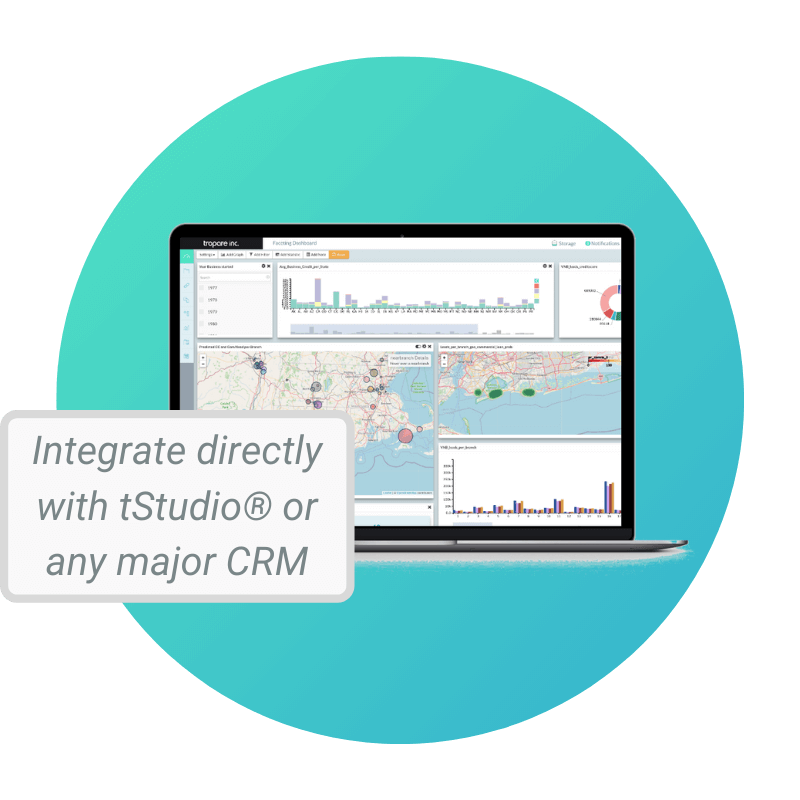 visualize data and make reports in tstudio or linked crm